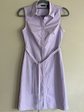 Y2K AEO Vintage Penicl Button Down Preppy School Plaid Pastel Tight Shirt Dress